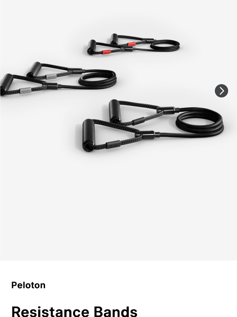 Peloton Resistance Bands Set in Black with Red Detail